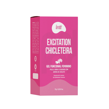 Excitation Chicleteira - Gel Estimulante | Efeito Pulsante Sabor Chiclete - Intt Cosméticos