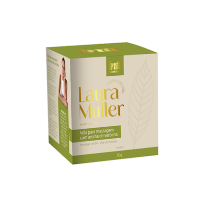 Vela de Massagem Laura Muller Intt 50g com Óleo Quente e Aroma de Verbena