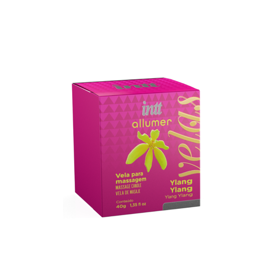 Vela de Massagem Ylang Ylang - Óleo Quente Corporal Afrodisíaco - Intt Cosméticos