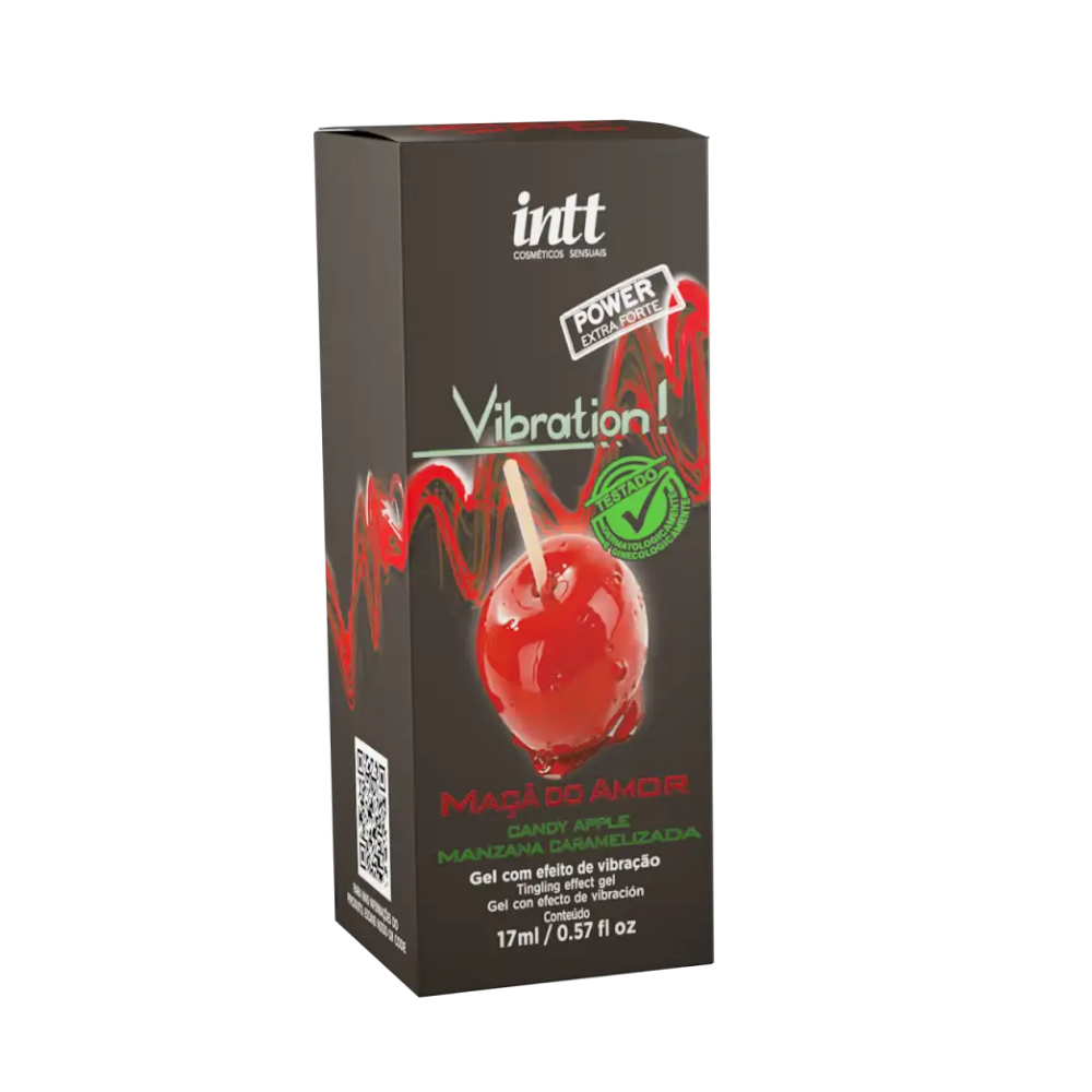 Vibration Power Maçã do Amor - Gel Estimulante Vibratório Comestível - Intt Cosméticos