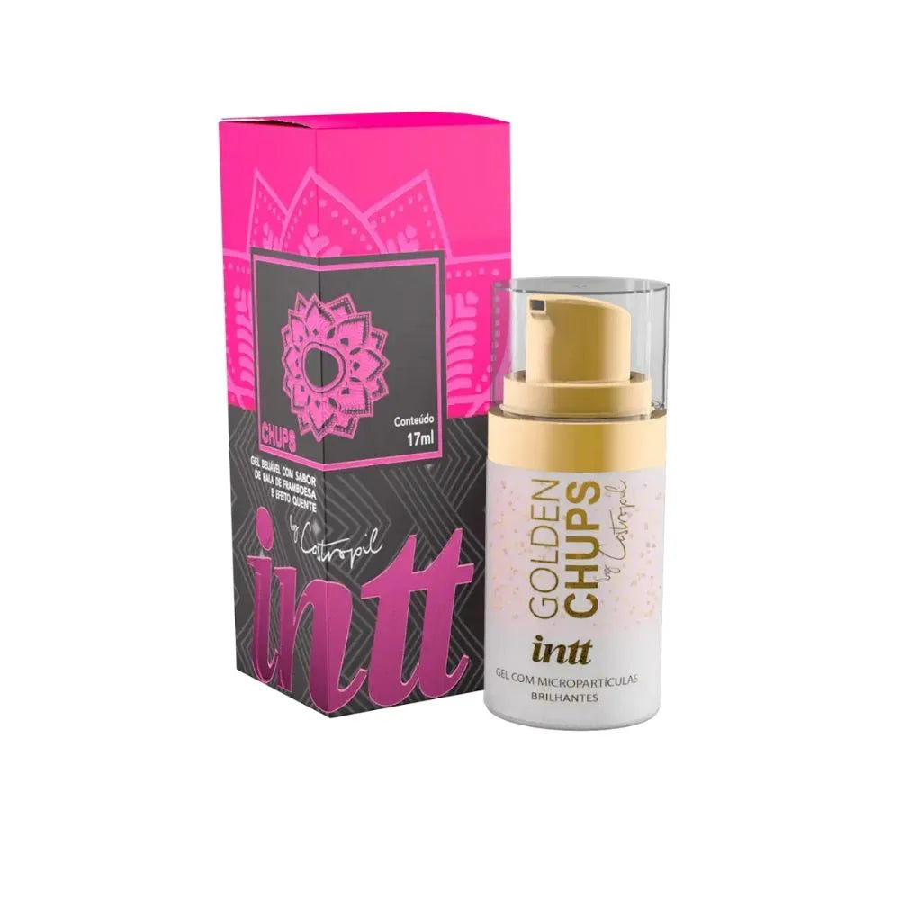 Golden Chups Intt Castropil Gel Comestível Glitter Dourado 17ml