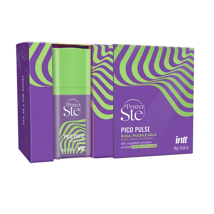 Pico Pulse Uva Verde - Gel Estimulante | Pulsante Comestível Sabor Uva - Intt Cosméticos